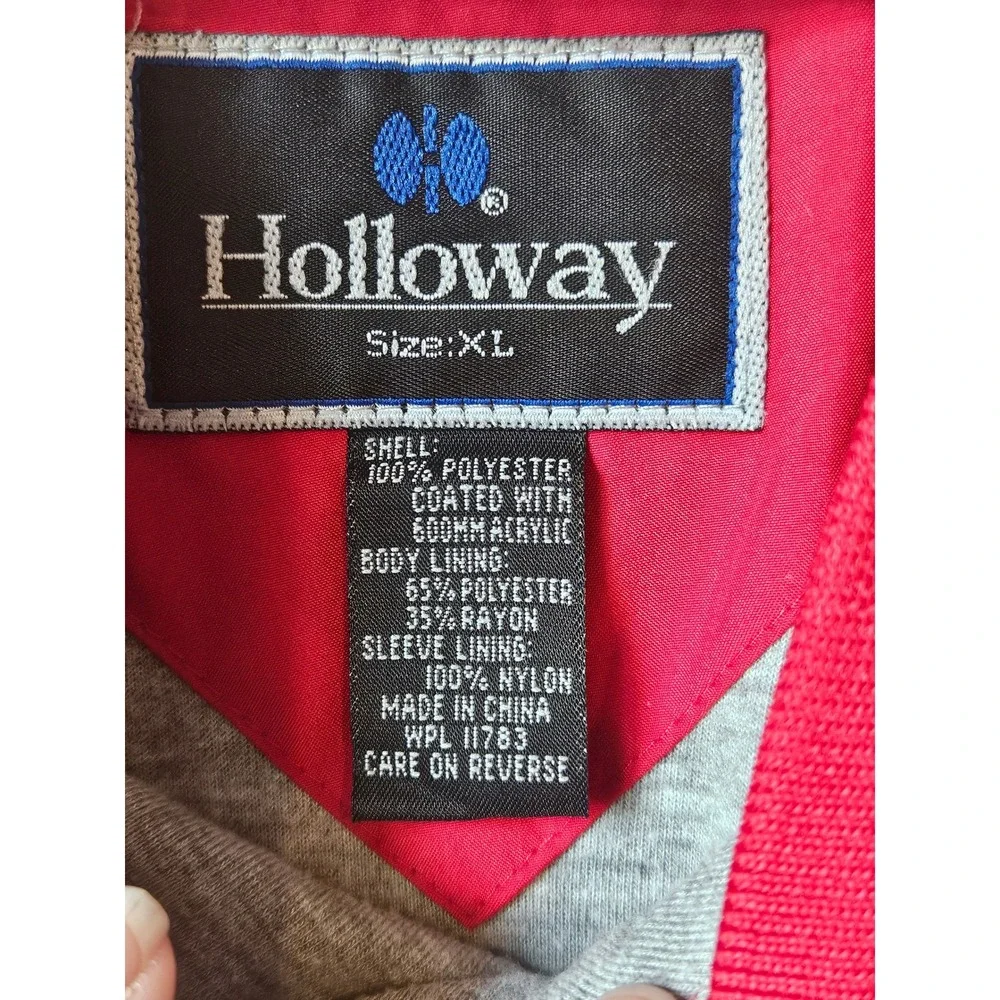 Holloway Carl Albert Titans Pullover Windbreaker Jacket Mens XL Red‎ Grey